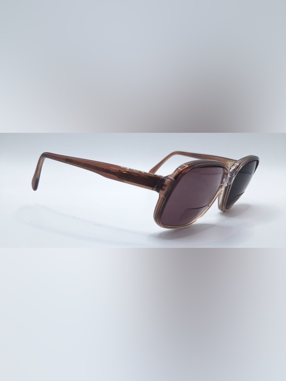 Safilo 1038 Brown Translucent Oval Sunglasses Frames Only Italy